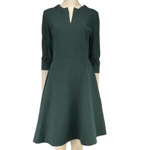 EDITIONS DE ROBES Office Designer Comfortable Workwear A-Line Green Dress sz 12
